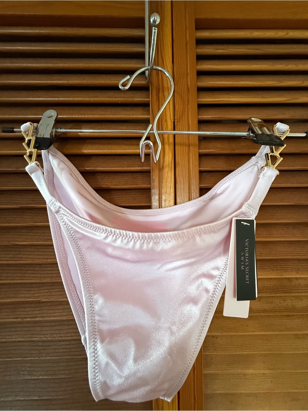 Victoria's Secret Pale Pink Satin Bikini Bottoms with Tag - Picture 1 of 3